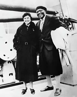Pineau: Boxer Jack Johnson, right, and his third ?