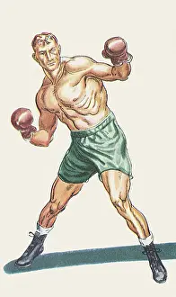 Raises: Boxer Raises Gloves