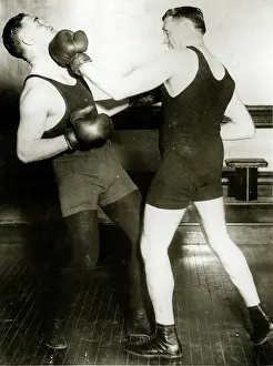 Boxers in action - Bill Brennan and Jack O'Brien