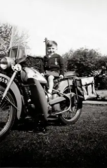 Bantam: Boy on a 1951/2 BSA Bantam motorcycle