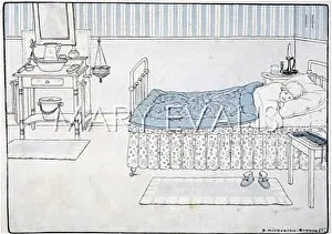 C1912: BOY ASLEEP IN BED C1912