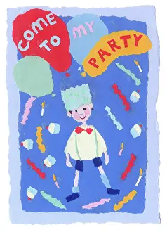 Ayliffe: Boy with Balloons - Come to my Party