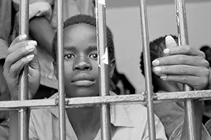 Bophuthatswana: Boy behind bars, after arrest by Bophuthatswana police