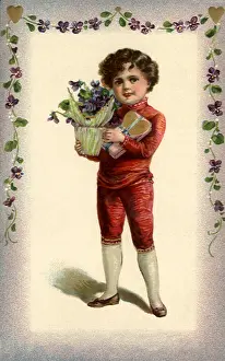 Violets: Boy with Basket of Violets