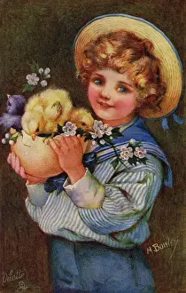Bowley: Boy bearing Easter gifts