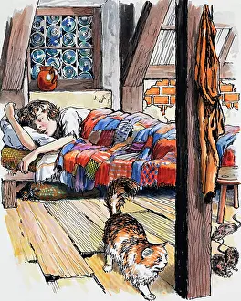 Bedspread: Boy in bed