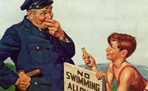 Playtime: Boy bribes Cop with Chewing Gum