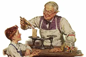 Eagerly: Boy Buying Jelly Beans