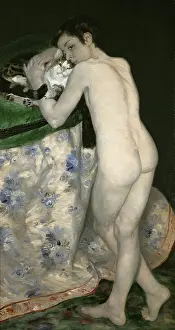 Boy with a cat