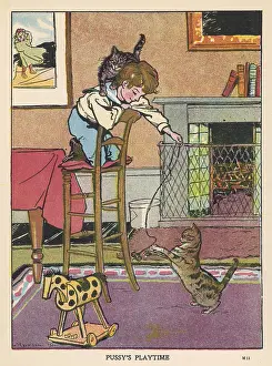 Arthur Rackham: Boy with Cats - 1901
