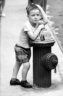 Hydrant: boy - child - fire hydrant - New York City