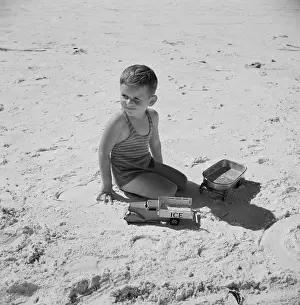 Wolcott: Boy - Child - Playing - Beach