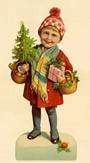 Treats: Boy with Christmas Tree