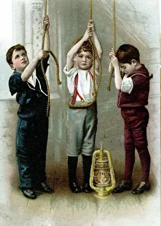 Braces: Boy church bell ringers