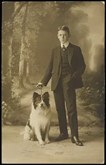 Starched: BOY WITH COLLIE DOG