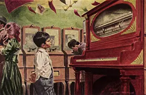 Contemplates: Boy Contemplates Piano