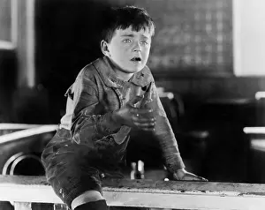 Unclean: Boy with dirty hands crying