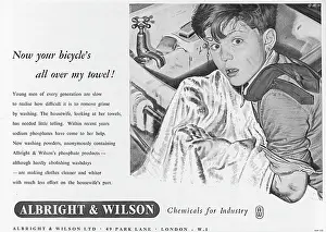 Taps: Boy drying his face on a towel