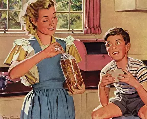 Eats: Boy eats Sandwich Mom made for Him