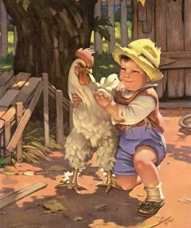 Chore: Boy with Egg, Chicken