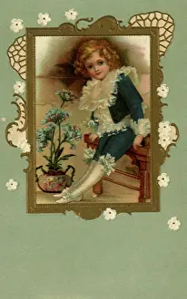 Bday: Boy with Flowers