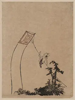 Impaled: A boy flying a kite