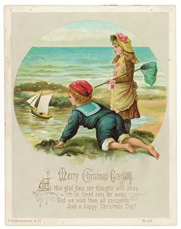 Shrimping: Boy, Girl, Model Boat