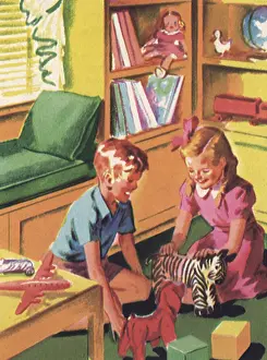 Happily: Boy and Girl Playing
