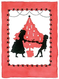 Nicola: Boy and girl pulling a Christmas cracker