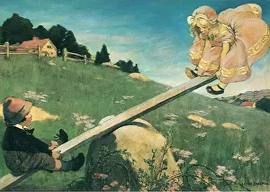 Plank: Boy and Girl on Seesaw