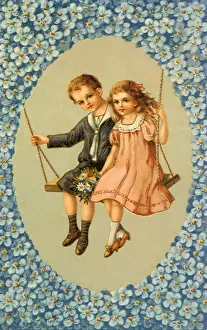 Bday: Boy and Girl on Swing
