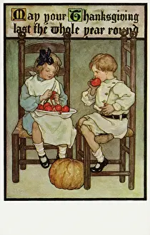 Burd: Boy & girl at Thanksgiving