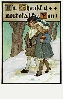Burd: Boy & girl at Thanksgiving