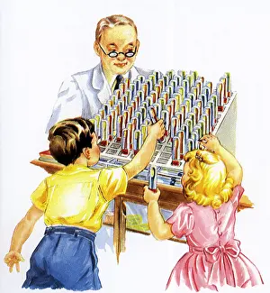 Dentistry: Boy, Girl, Toothbrushes