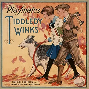 Winks: Boy and Girl walk with Dog