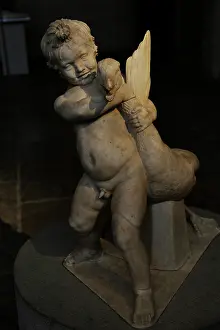 Glyptothek: Boy with the Goose. Roman scupture