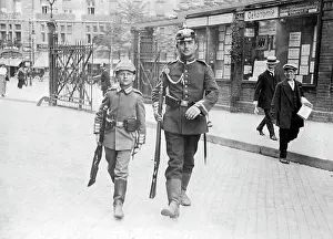 Induction: Boy and Guards soldier in Berlin, 1914