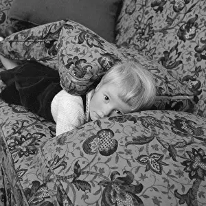 Shyness: Boy hiding