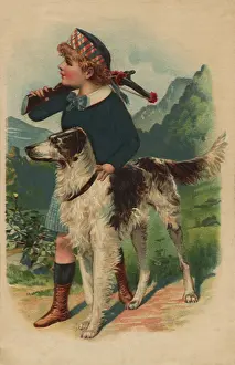 Crossbow: Boy holding Crossbow with Dog