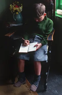 Slippers: BOY KEEPING A DIARY