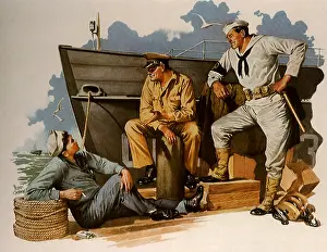 Godwin: Boy with Two Military Men
