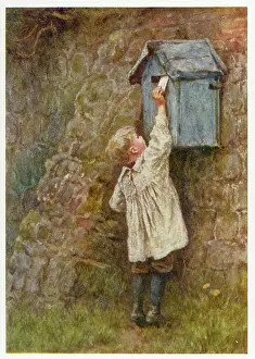 Stretches: BOY POSTING LETTER 1887