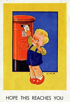 Posting: Boy Posting Letter - Hope this reaches you