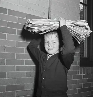Recycle: Boy - Recycle - Newspaper - WWII