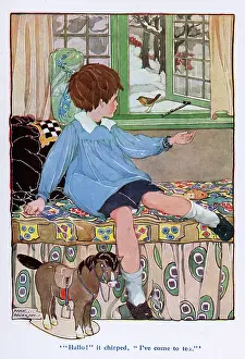Sill: BOY AND ROBIN 1920S