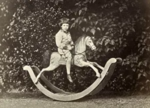 Victoriana: Boy on Rocking Horse, 1860s