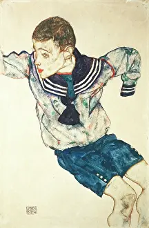 Schiele: Boy in a sailor suit