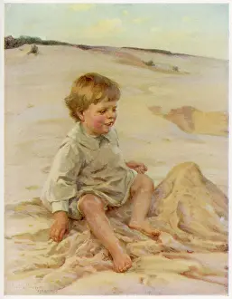 Sandcastle: Boy and Sandcastle