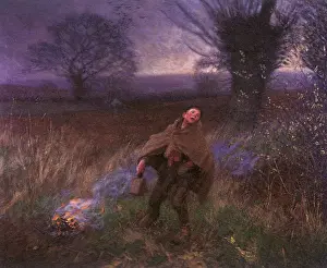 Ragged: Boy Scaring Birds Away, by Clausen