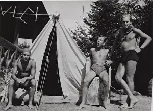 Suntan: Boy scouts in camp, Czechoslovakia